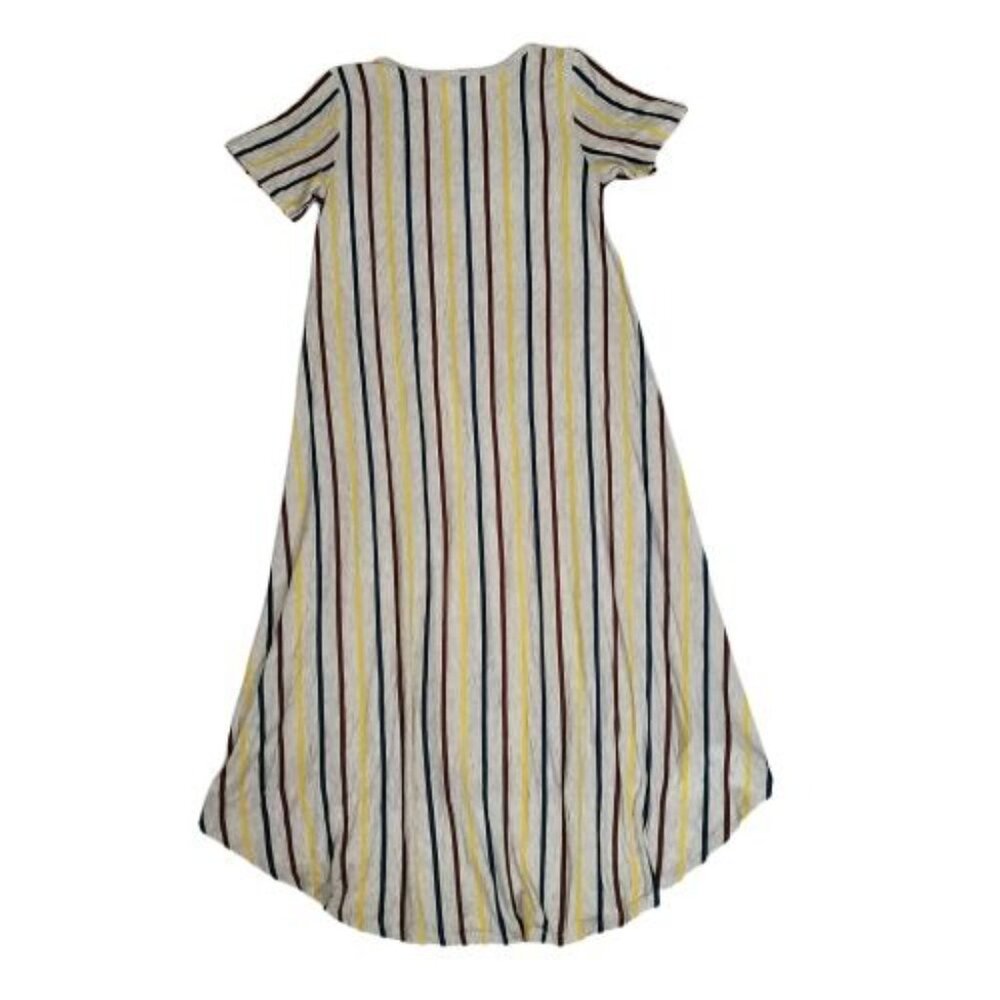 LulaRoe Women's Multicolor Vertical‎ Stripes High-Low Carly Swing Dress Size XXS - Picture 8 of 15